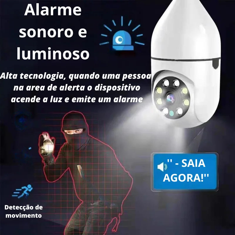 Camera de Vigilancia em Formato Lâmpada SKYTUR - Envio Imediato