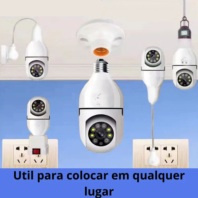 Camera de Vigilancia em Formato Lâmpada SKYTUR - Envio Imediato