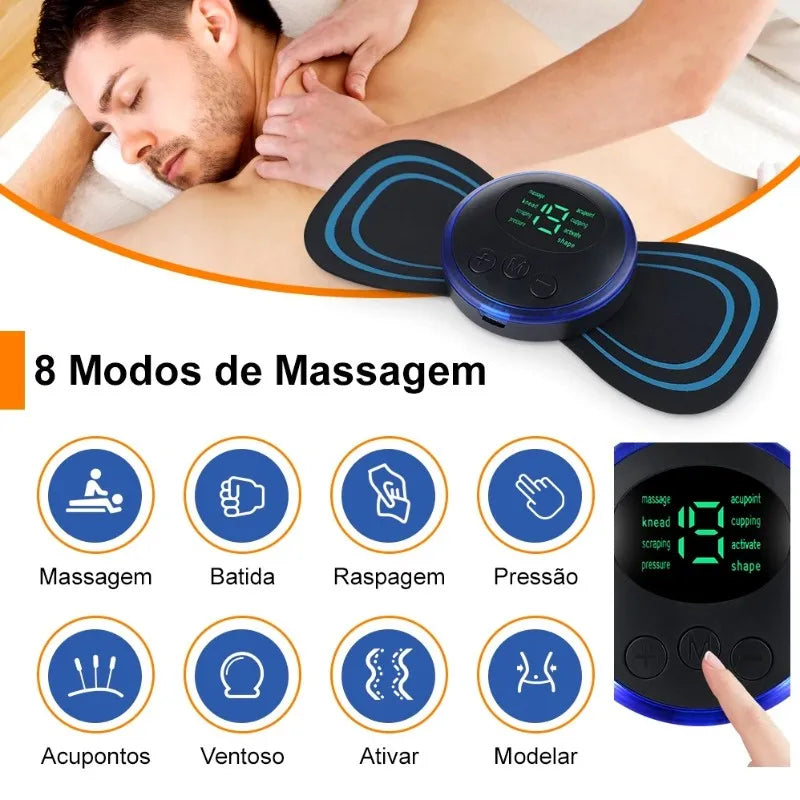 Mini massageador muscular elétrico - Envio Imediato